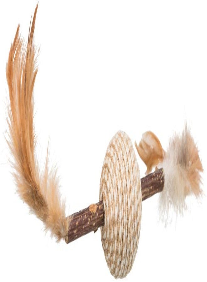 Trixie Matatabi Feather Cat Toy | Natural Silvervine Stick with Feathers | 20 cm, Pack of 3 | Interactive Catnip Chew Toy for Dental Health, Stress Relief & Active Play - Image 2